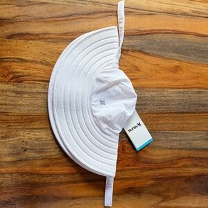Hurley White Wide-Brim Kids Sun Hat